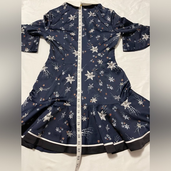 ✨Host Pick✨Self-Portrait Ruched Star Print Satin Dress - Picture 10 of 14